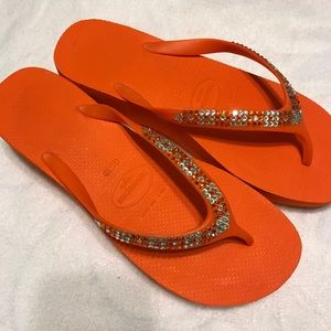 2 for $25!!!! GUC havaianas wedge flip flop